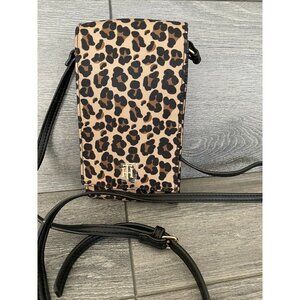 Tommy Hilfiger Phone Julia Crossbody Small Bag Leopard Nylon
